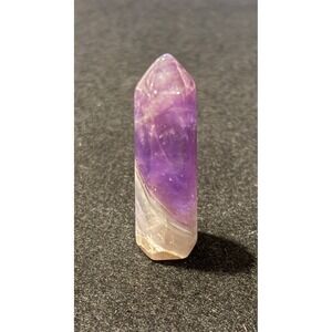 Amethyst Crystal Point Hexagonal Tower Natural Purple Chevron Stone 2 Inch
